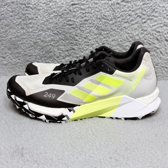 Adidas Terrex Agravic Ultra Womens Size 10 Trail Running Shoes White Yellow - Picture 3 of 9